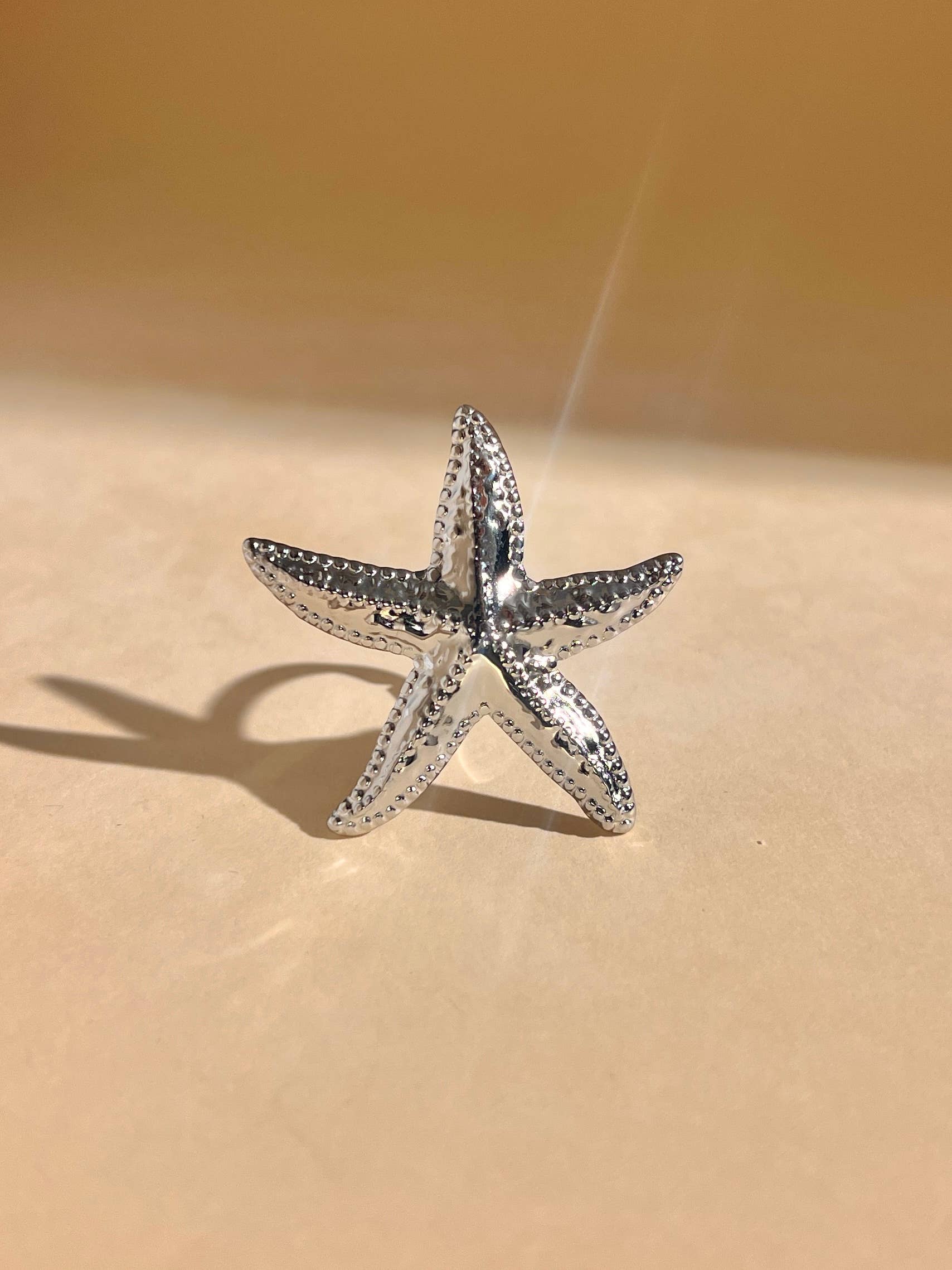 COSMOS - Wholesale Cocktail/Statement Ring - Adjustable Stainless Steel Starfish Ring2
