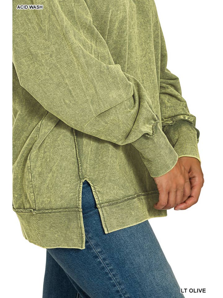 Vanilla Monkey - Wholesale Sweatshirt - Women's - Plus Acid Wash F/terry Exposed-seam Sweatshirt10