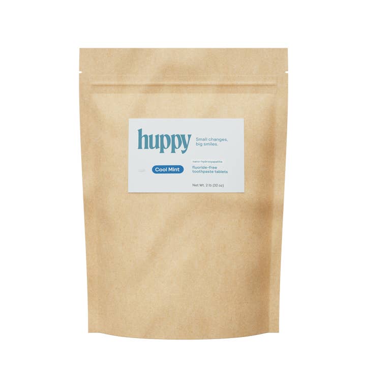 Huppy - Wholesale Mouthwash - Fluoride-Free Mouthwash Tablets | Bulk 32oz | Cool Mint