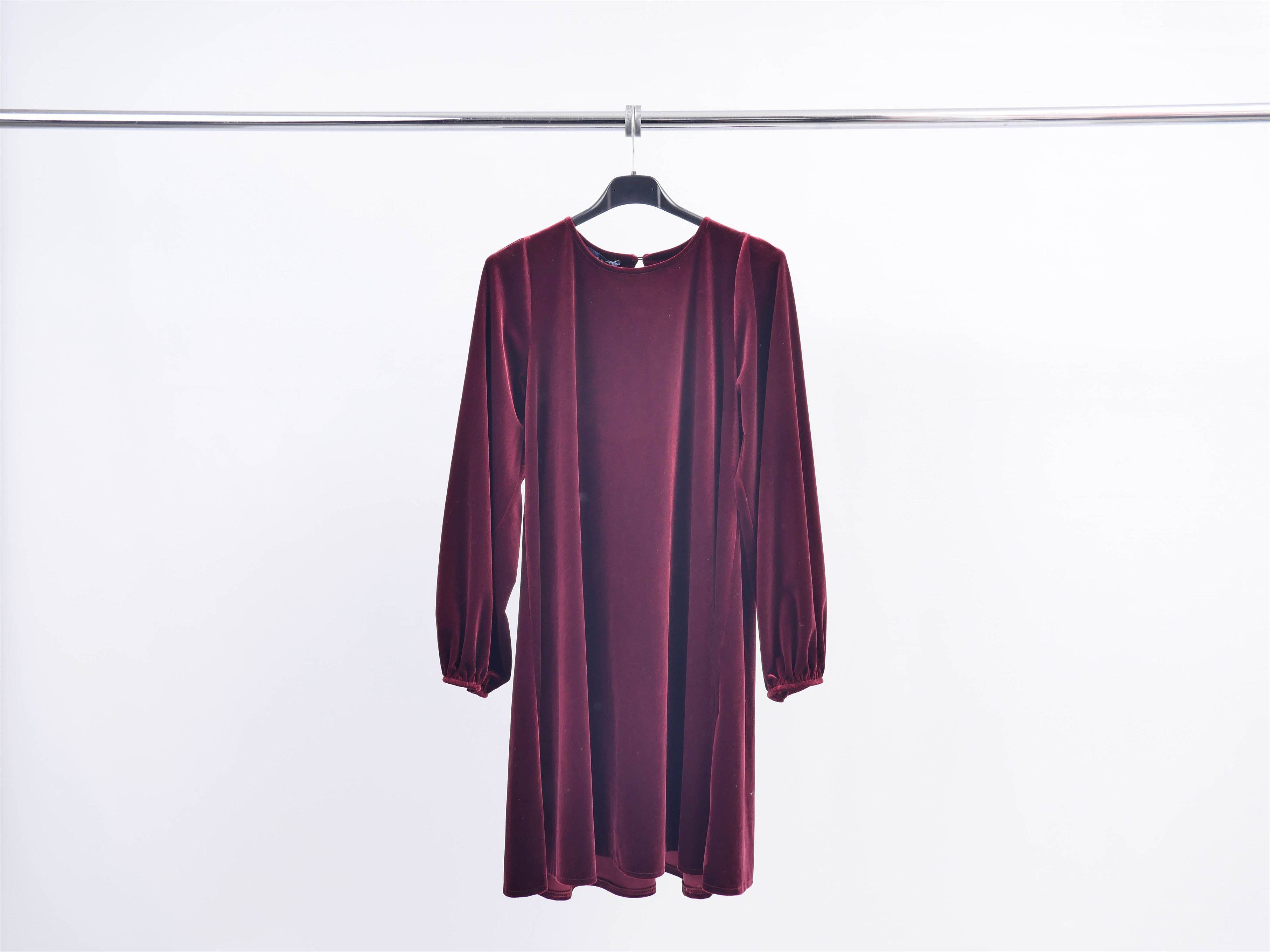 Cecile Wang – Großhandel Kleid – Damen – Kurzes Samtkleid mit langen Ärmeln TDM57822-33