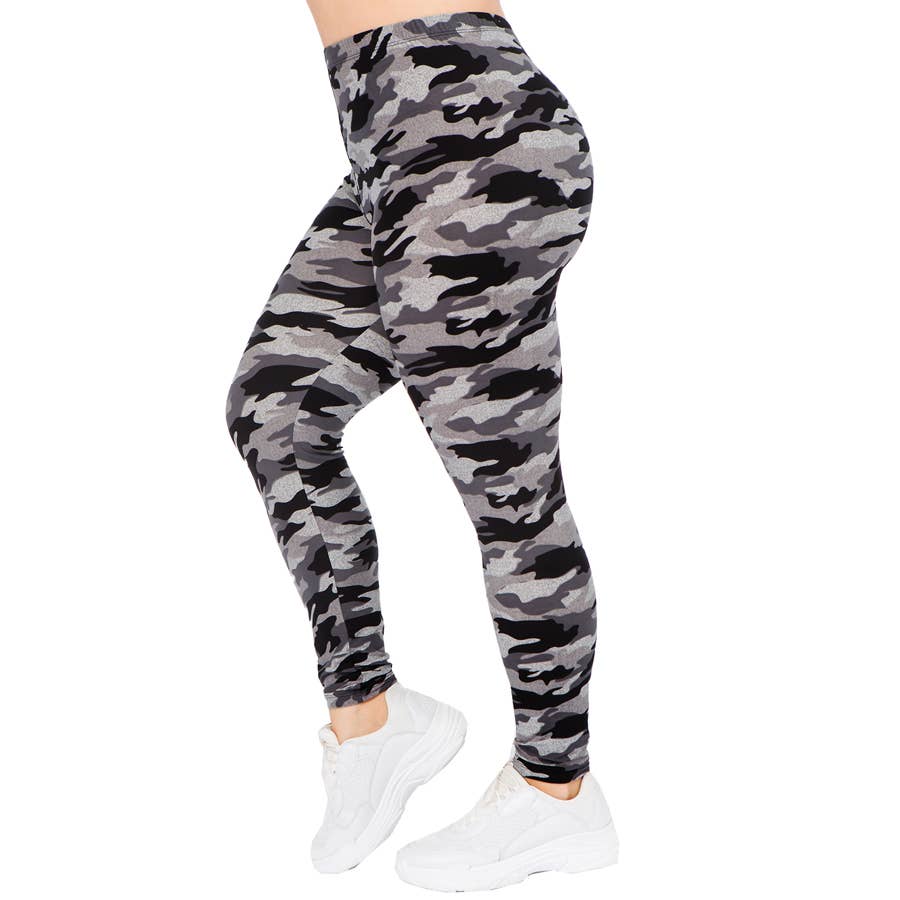 ITZON - Wholesale Athletic/Lounge Leggings - Women's - PL149PL Camo Legging - Plus8