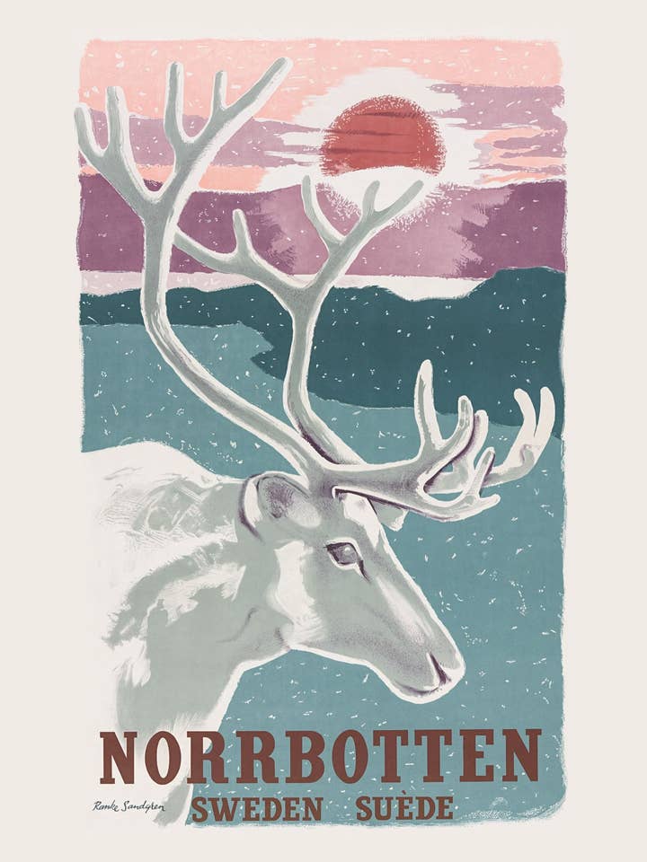 Norrbotten, Plakat 30 x 40 cm for engroshandel hos Come to Finland