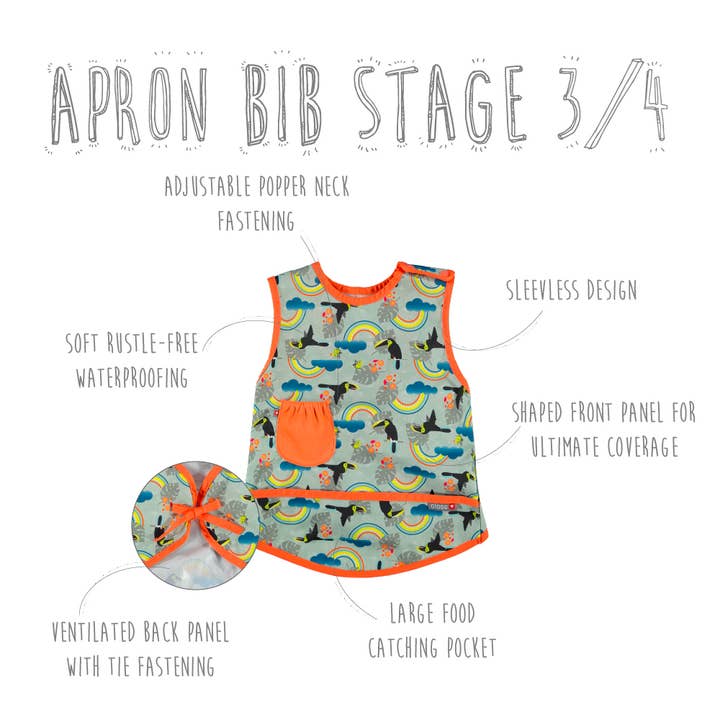 Close - Wholesale Bib - Baby - Close Pop-in Sleeveless Apron Waterproof Weaning Bib15