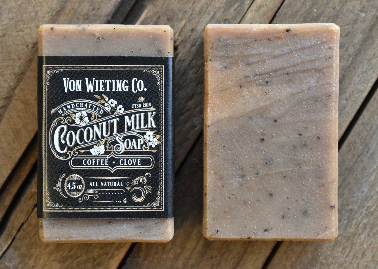 Von Wieting Co. - Wholesale Bar Soap - Coffee Clove Coconut Milk Soap