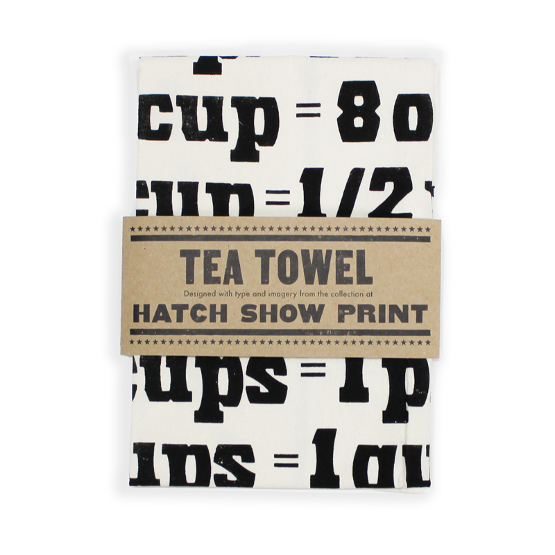 Hatch Show Print - Wholesale Tea Towel - Measurement Tea Towel1