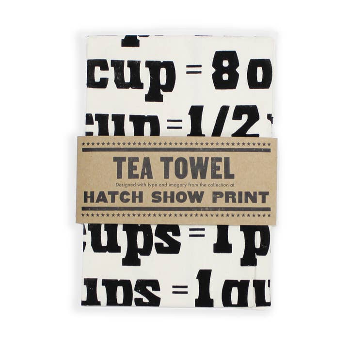 Hatch Show Print - Wholesale Tea Towel - Measurement Tea Towel1