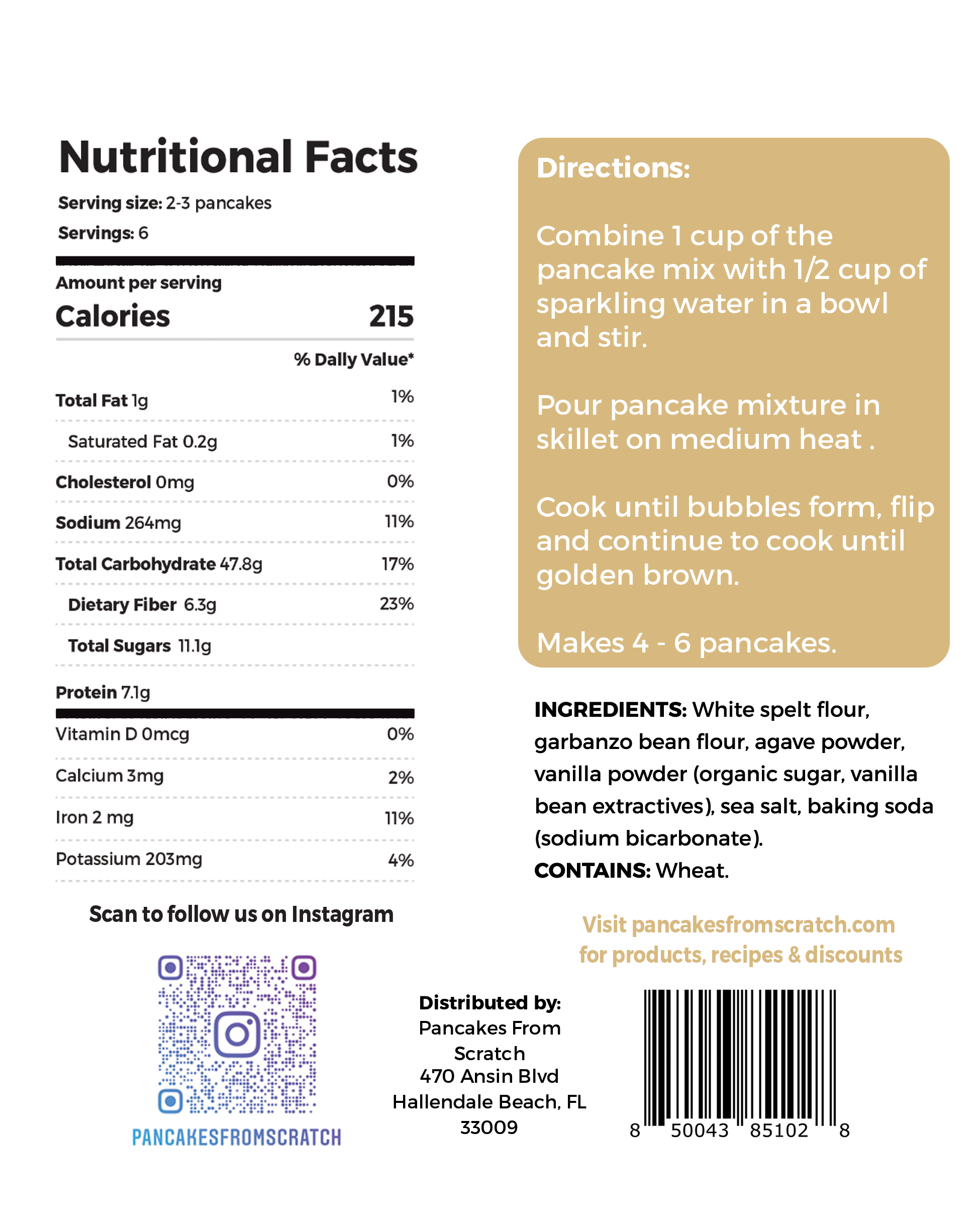 Pancakes From Scratch - Vente Préparation pour pancakes - Mélange végétalien au poulet et aux gaufres Crêpes From Scratch9