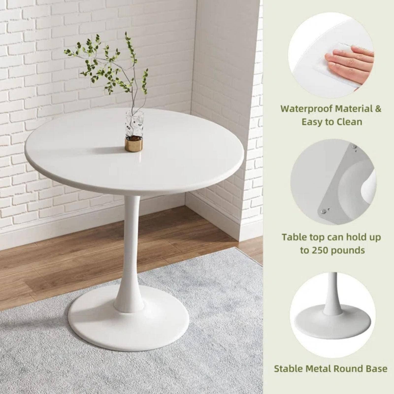 HOMYCASA DESIGN INC - Wholesale Side Table - Modern Round White Dining Table3
