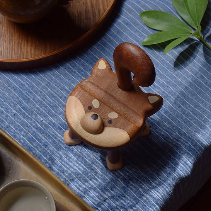 Senser Woodcraft - Wholesale Phone/tablet stand - Shiba Inu Wooden Phone Stand - Cute Desk Accessory Holder2