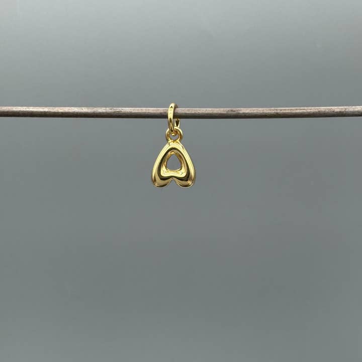 Something Silver - Wholesale Individual Charm/Pendant - Perfect Balloon Bubble Letter Initial Charm25