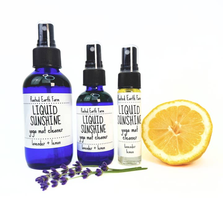 Rooted Earth Farm + Apothecary - Wholesale Yoga Mat Cleaner - Liquid Sunshine Yoga Mat Cleaner - 3 Size Options