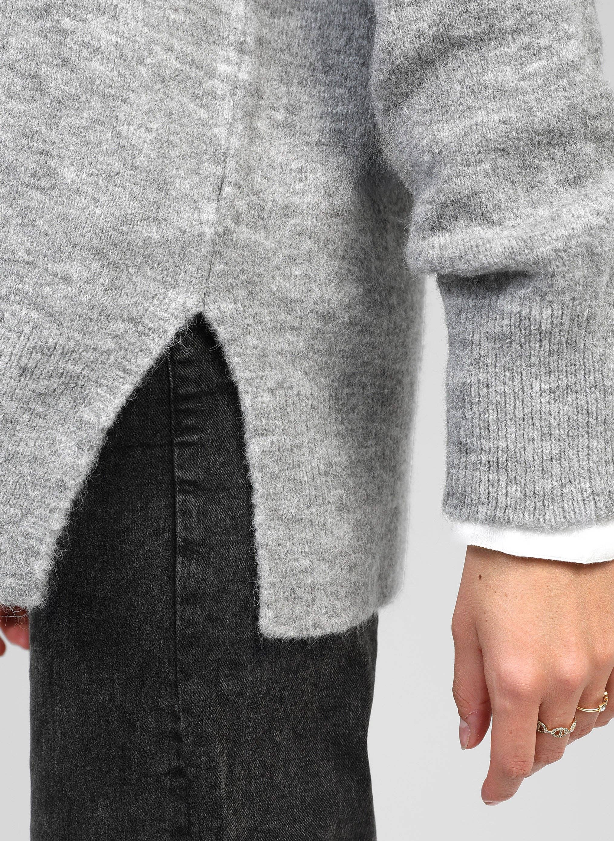 An'ge - Wholesale Knit Sweater - Women's - LIVYA grey heather PULL3