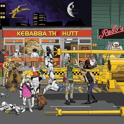 Lesser Spotted Images Ltd - Wholesale Coasters - COASTER - Official Jim'll Paint It - Star Wars Night Out
