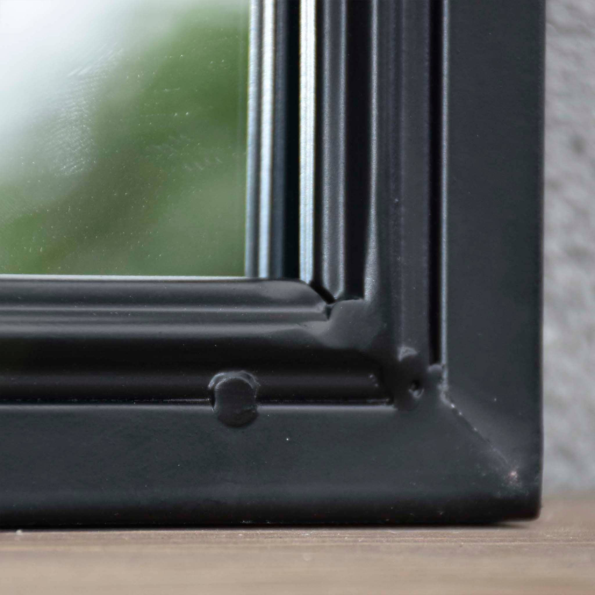 Paris Loft Inc - Vente Miroir mural - Miroir mural rectangulaire noir à 4 panneaux style ferme4