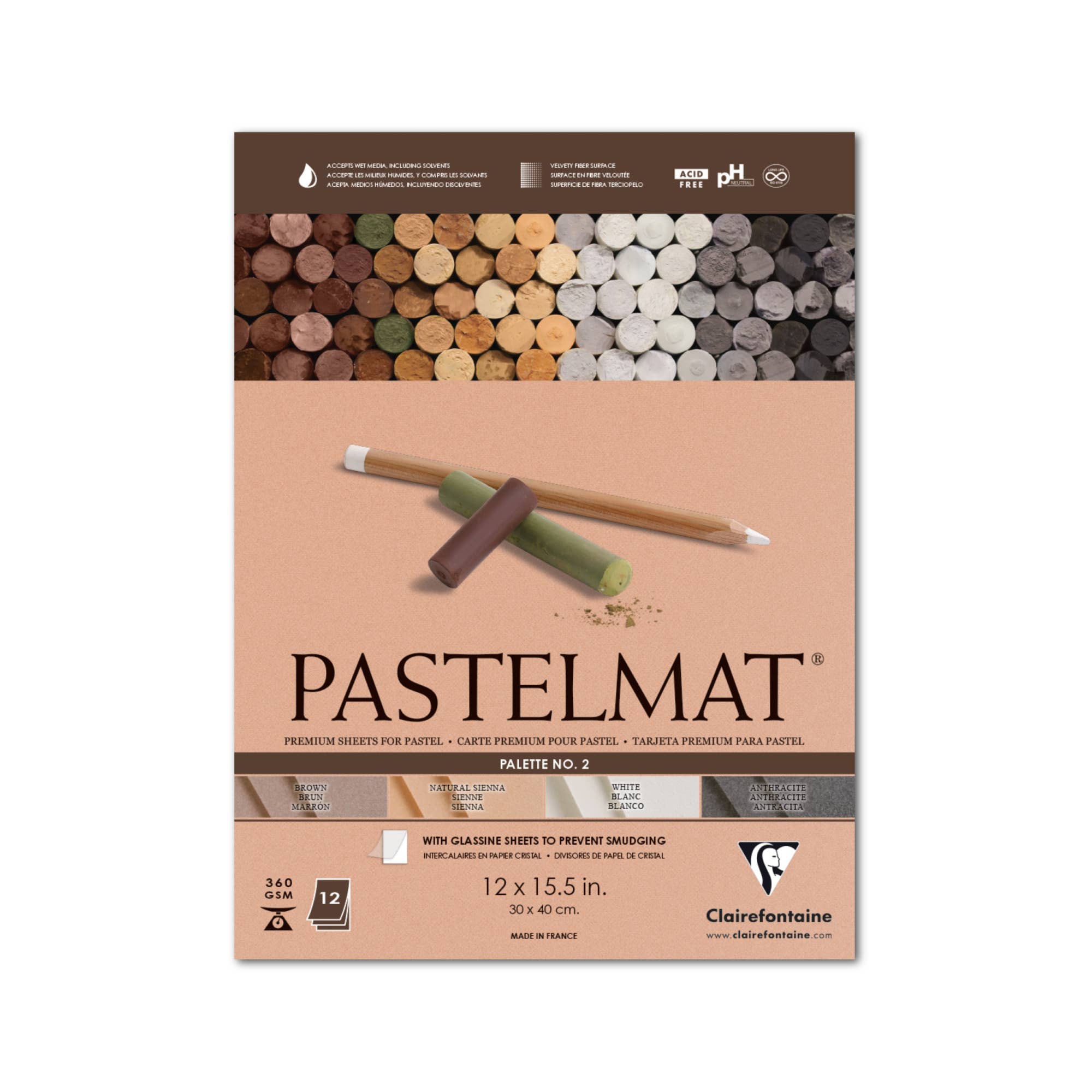 Exaclair - Wholesale Sketchbook/Sketchpad - Pastelmat Premium Textured Paper Pads For Pastel12