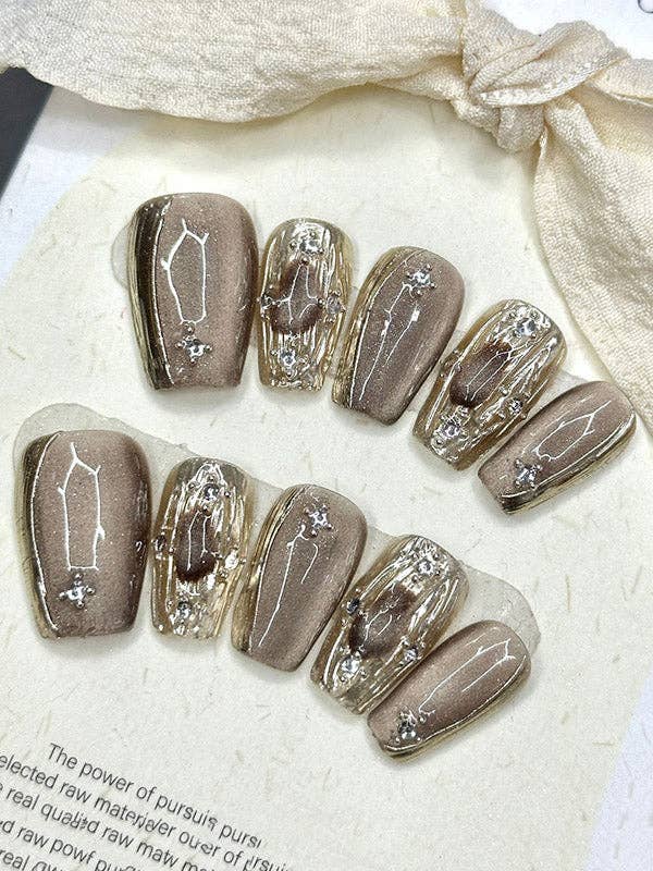 StyleGalX - Wholesale Press-On/Fake Nails - Detachable Embossed Press-On Nails9