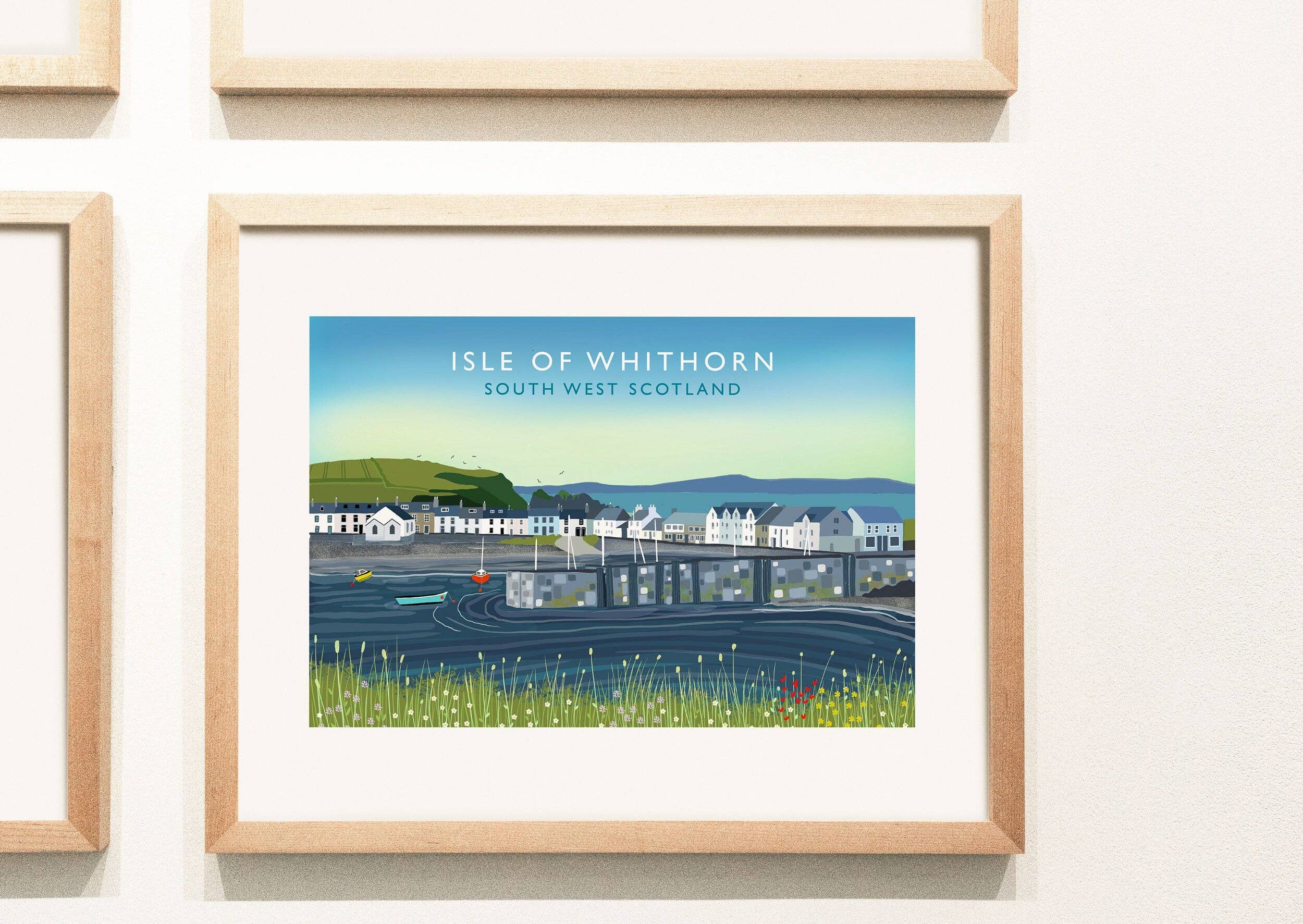 Galloway Arts - Wholesale Art Print - Isle of Whithorn Scottish Travel Poster  | Scottish Landscape | Wall Art | Made in Scotland | Quality Giclee Art Print signed by the Artist3