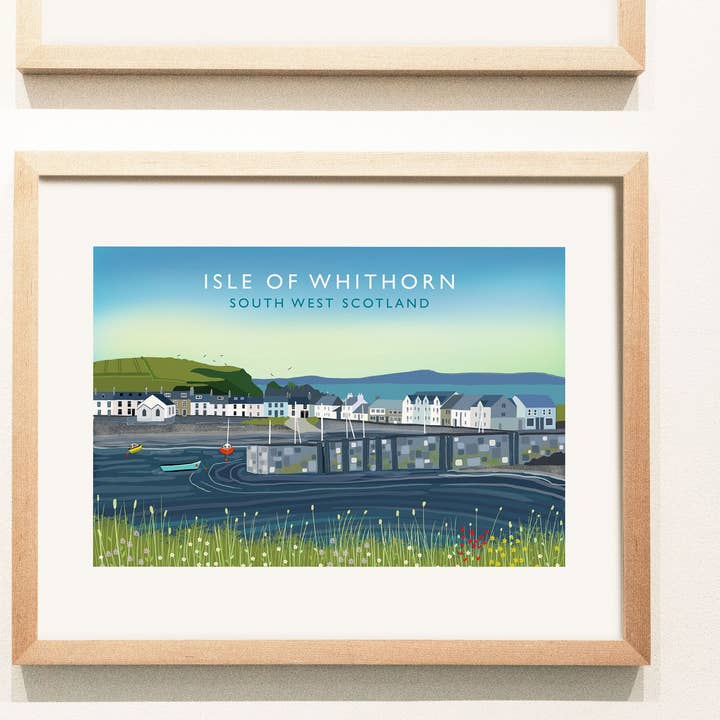 Galloway Arts - Wholesale Art Print - Isle of Whithorn Scottish Travel Poster | Scottish Landscape | Wall Art | Made in Scotland | Quality Giclee Art Print signed by the Artist3