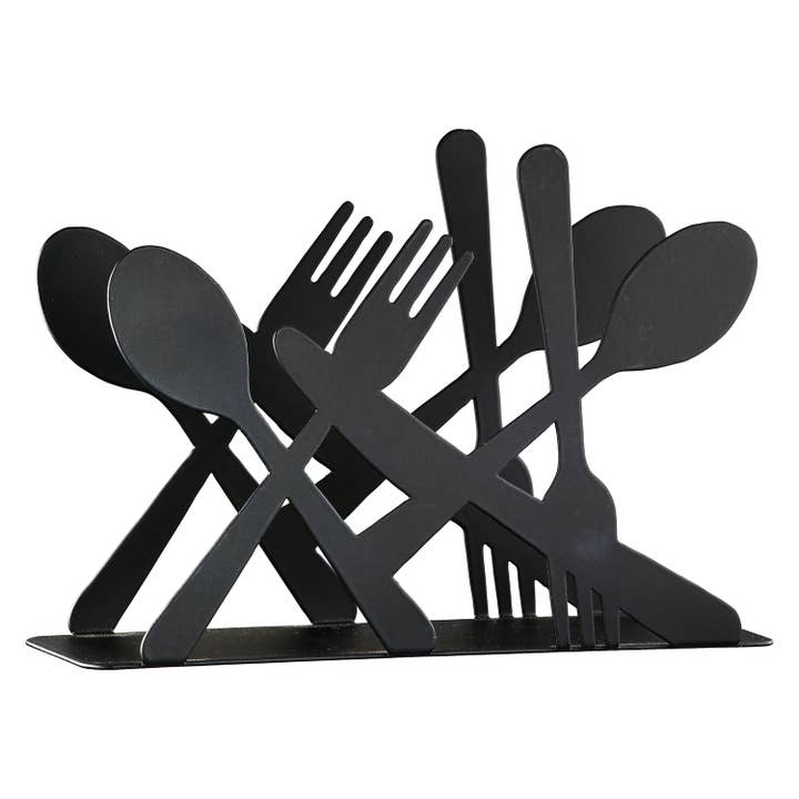 Napkin holder cutlery black H. 9.5 cm, PU 8 for wholesale on Faire2