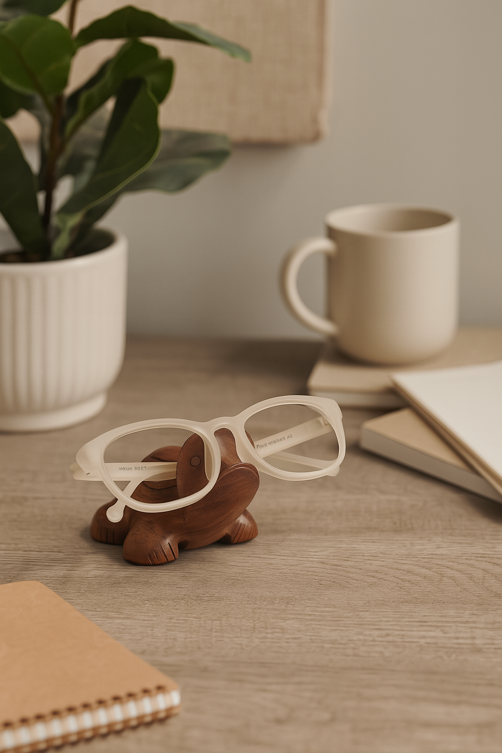 Matr Boomie Fair Trade – Engroshandel Brille- og solbrilleetuier - Unisex – Skildpadde brilleholder - håndskåret indisk rosentræ3