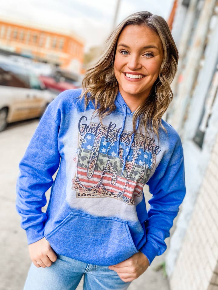 God Bless The USA Hoodie for wholesale by Southern Roots
