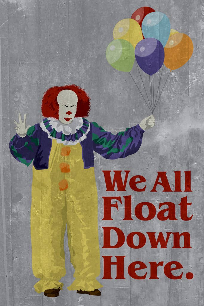 Gotham Gifts - Wholesale Poster - We All Float Down Here Minimalist Movie Poster 12x180