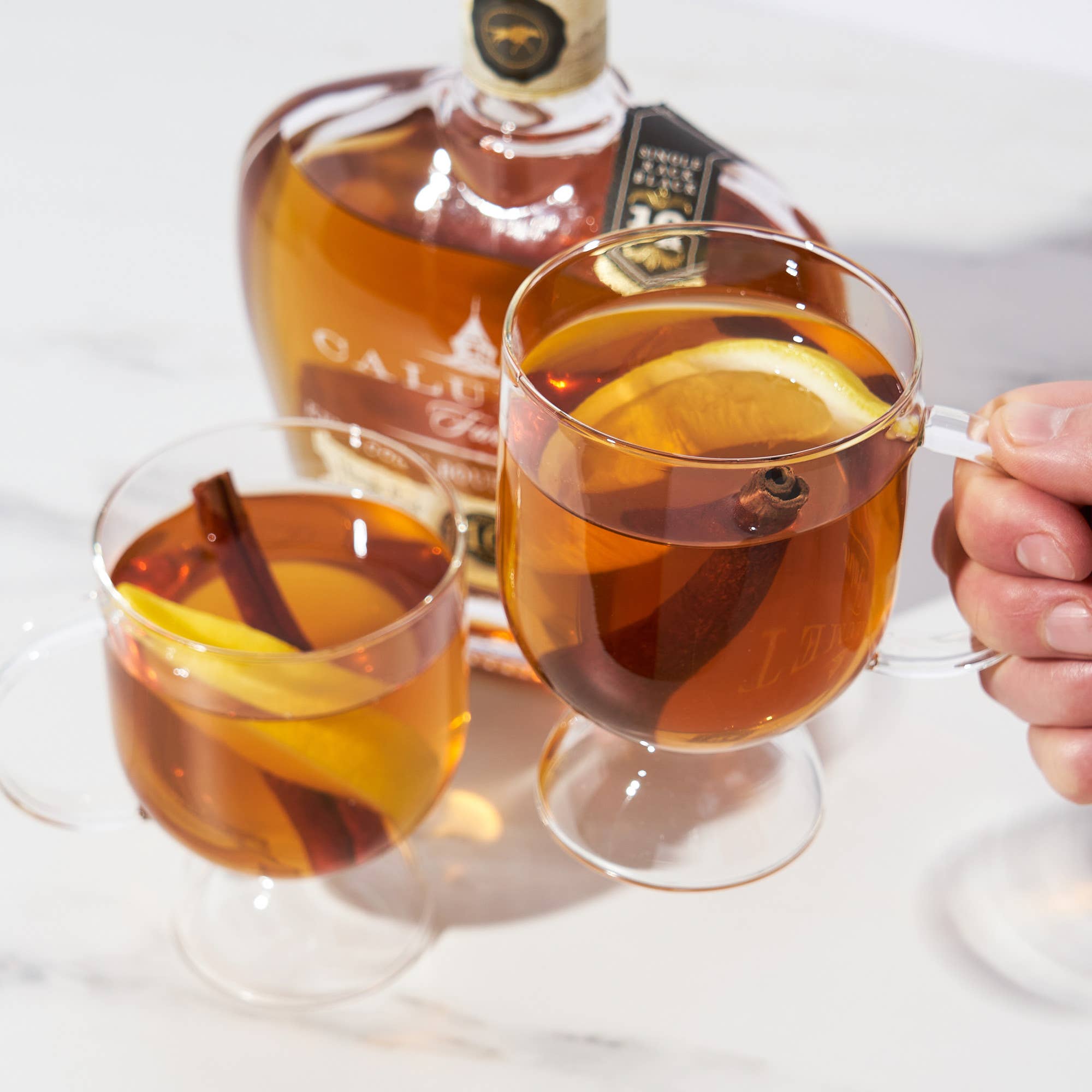 Viski - Wholesale Cocktail/Liquor Glass - Raye™ Footed Glass Hot Toddy Mugs Set of 24