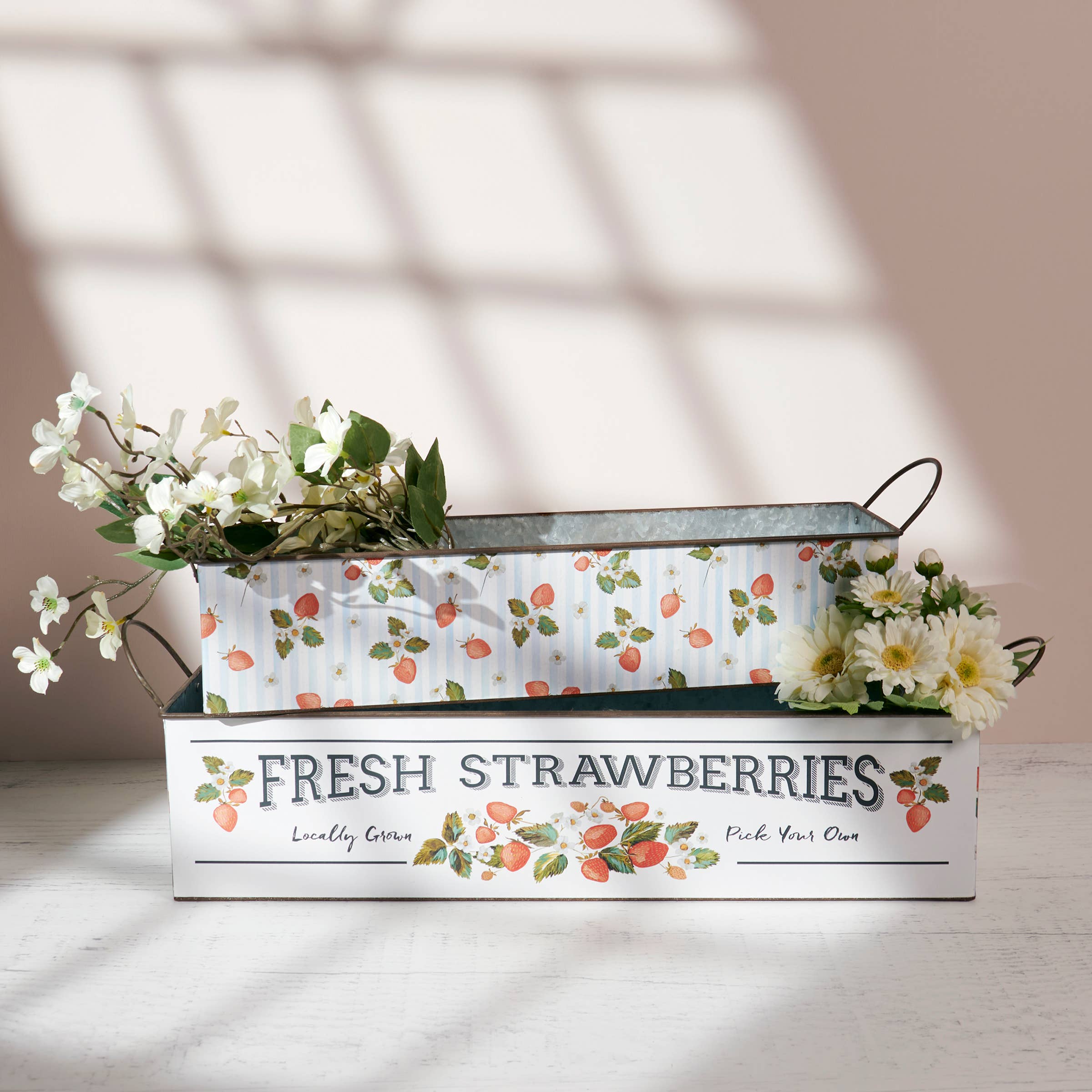Primitives by Kathy - Wholesale Storage Bin - Fresh Strawberries Bin Set3