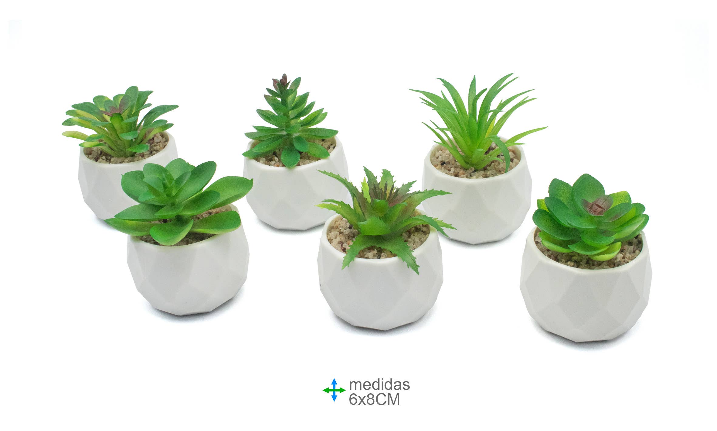 Esoterica Arte - Wholesale Artificial Plant - Artificial Succulents 6x8cm (12 Units)0