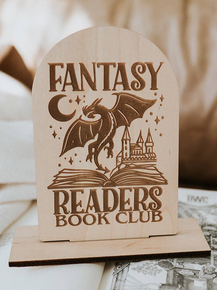 Fantasy Readers Book Club Shelf Sitter w/ Stand for wholesale by The Bookish Bird Co.