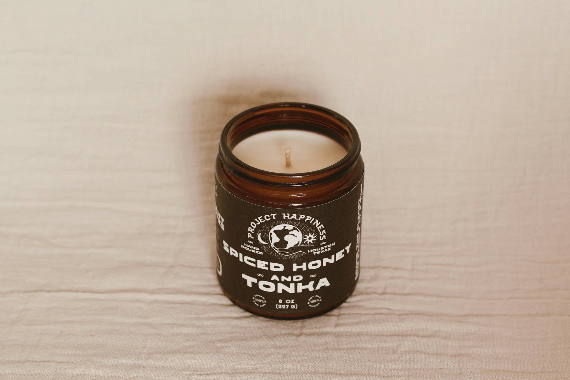 Project Happiness Candle Co. - Wholesale Jar/Filled Candle - Spiced Honey and Tonka Soy Candle - 8oz4