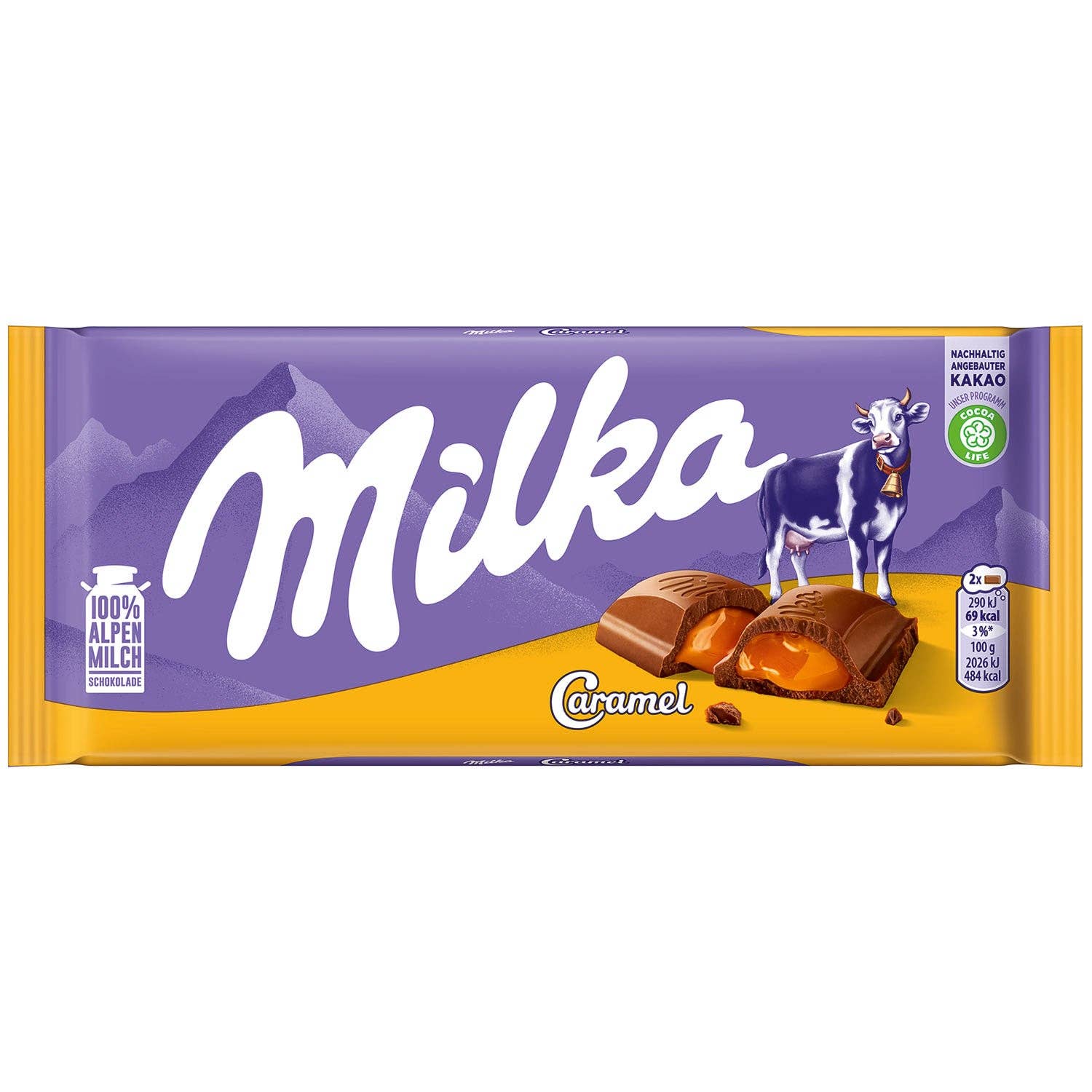 Global Bite Co - Wholesale Chocolate Bar - Milka Caramel 100g (European)2