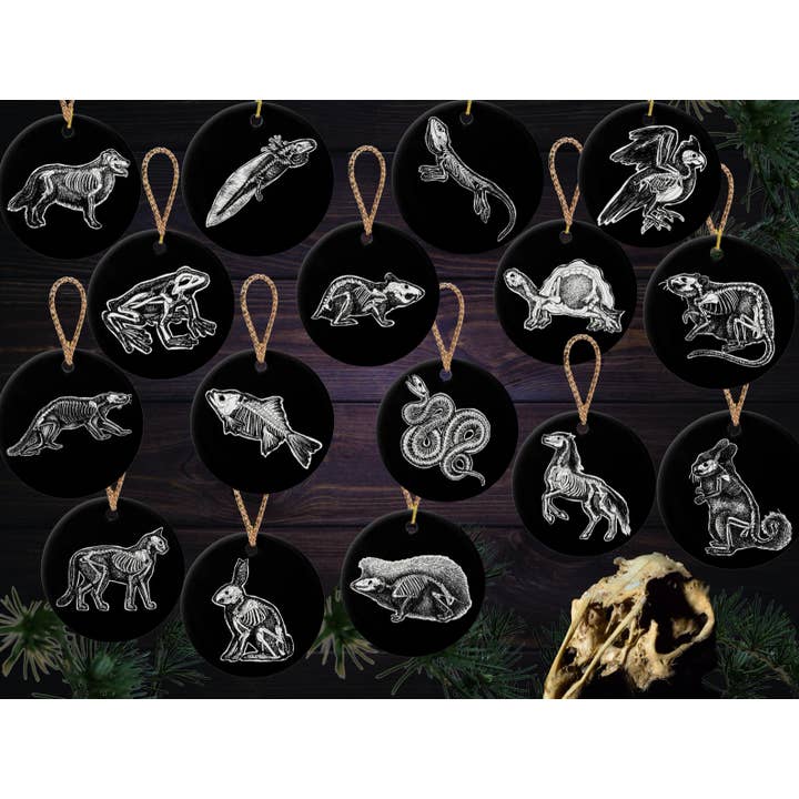 Animal Anatomy Gothic Skeleton Halloween Tree Ornaments for wholesale by RiverWood Forest