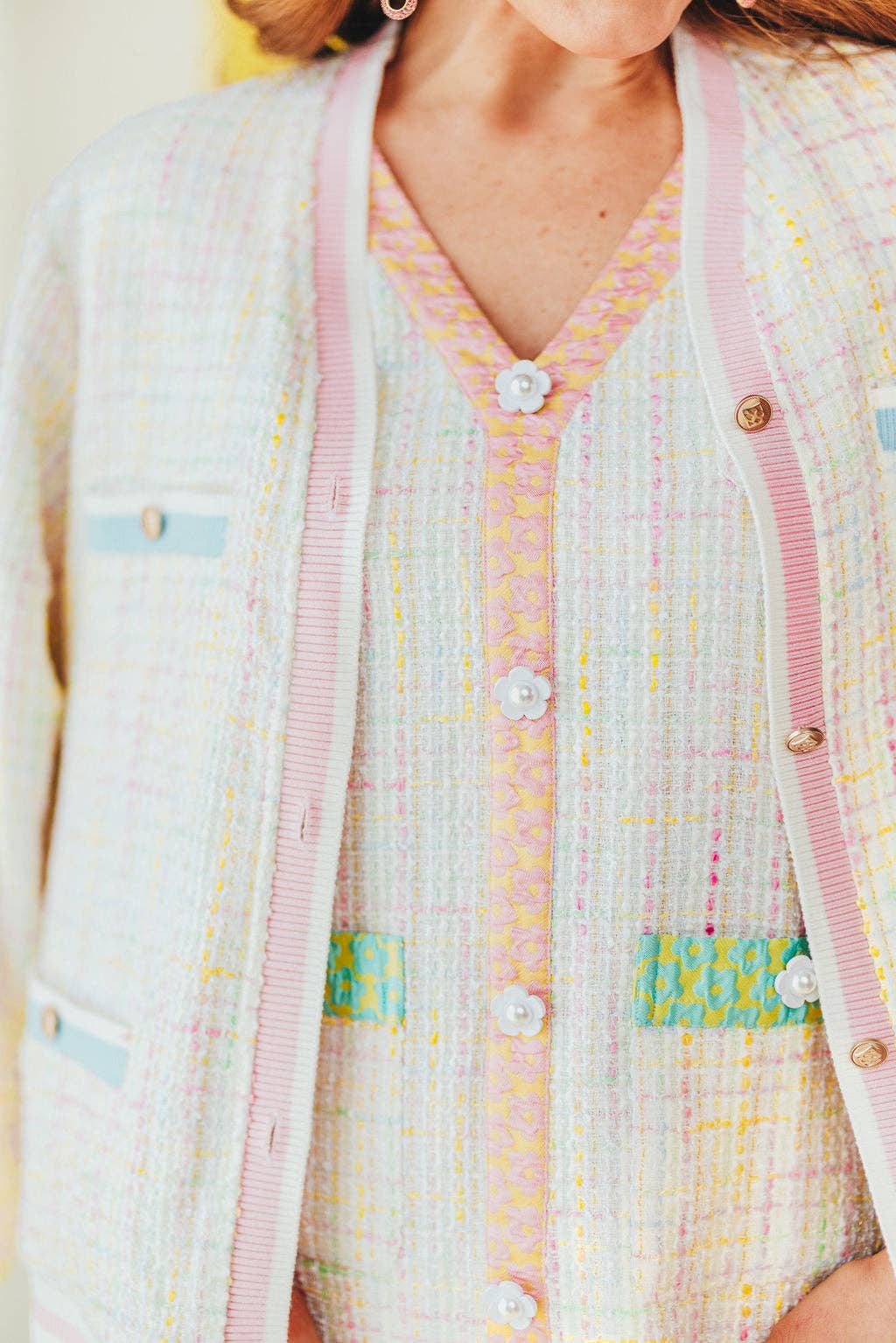 Brianna Cannon - Wholesale Cardigan - Women's - Pastel Tweed Cardigan 5