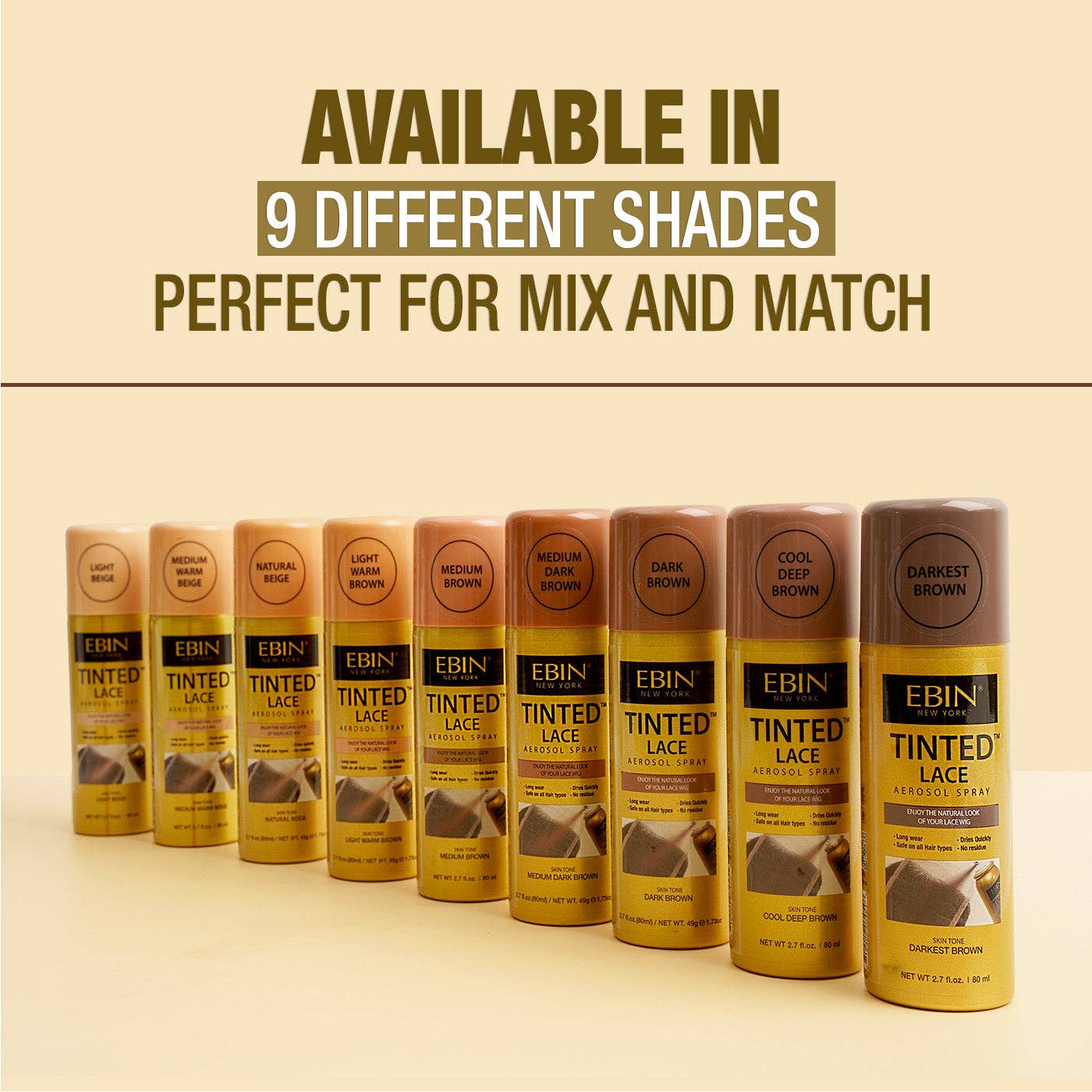 EBIN NEW YORK - Wholesale Hair Spray - Tinted Lace Aerosol Spray 5.07oz/150ml10