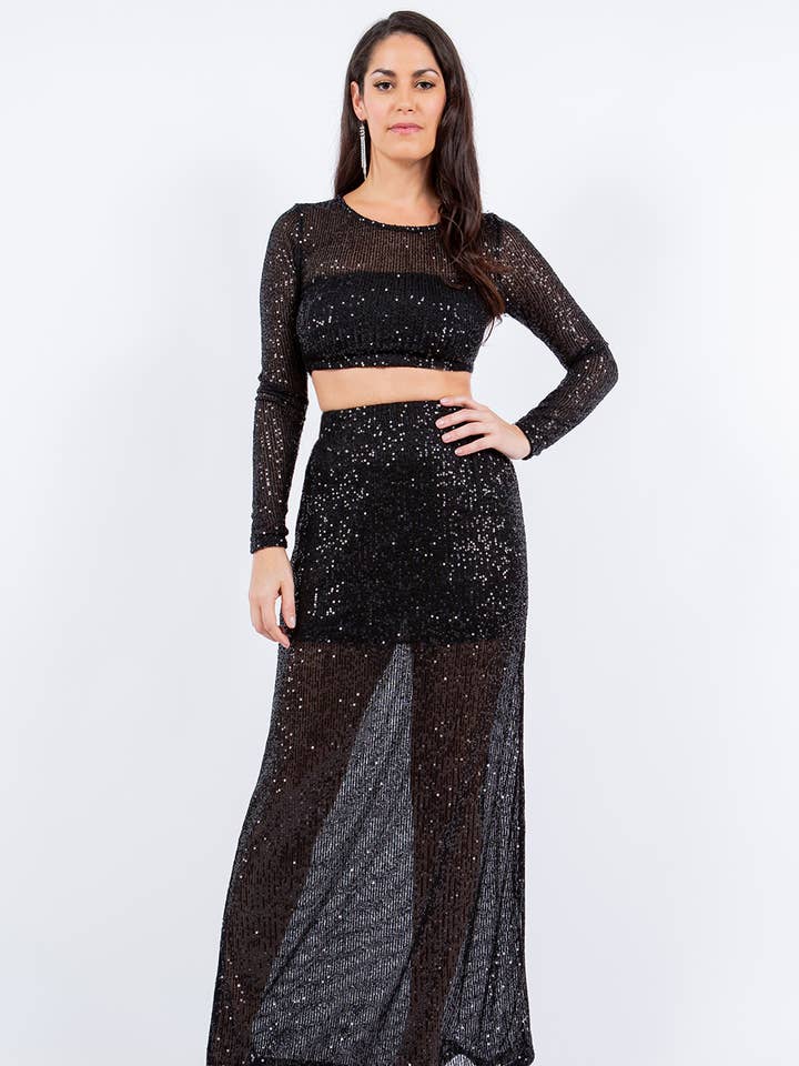 Sara Pailletten-Set für den Großhandel von Betsy Moss