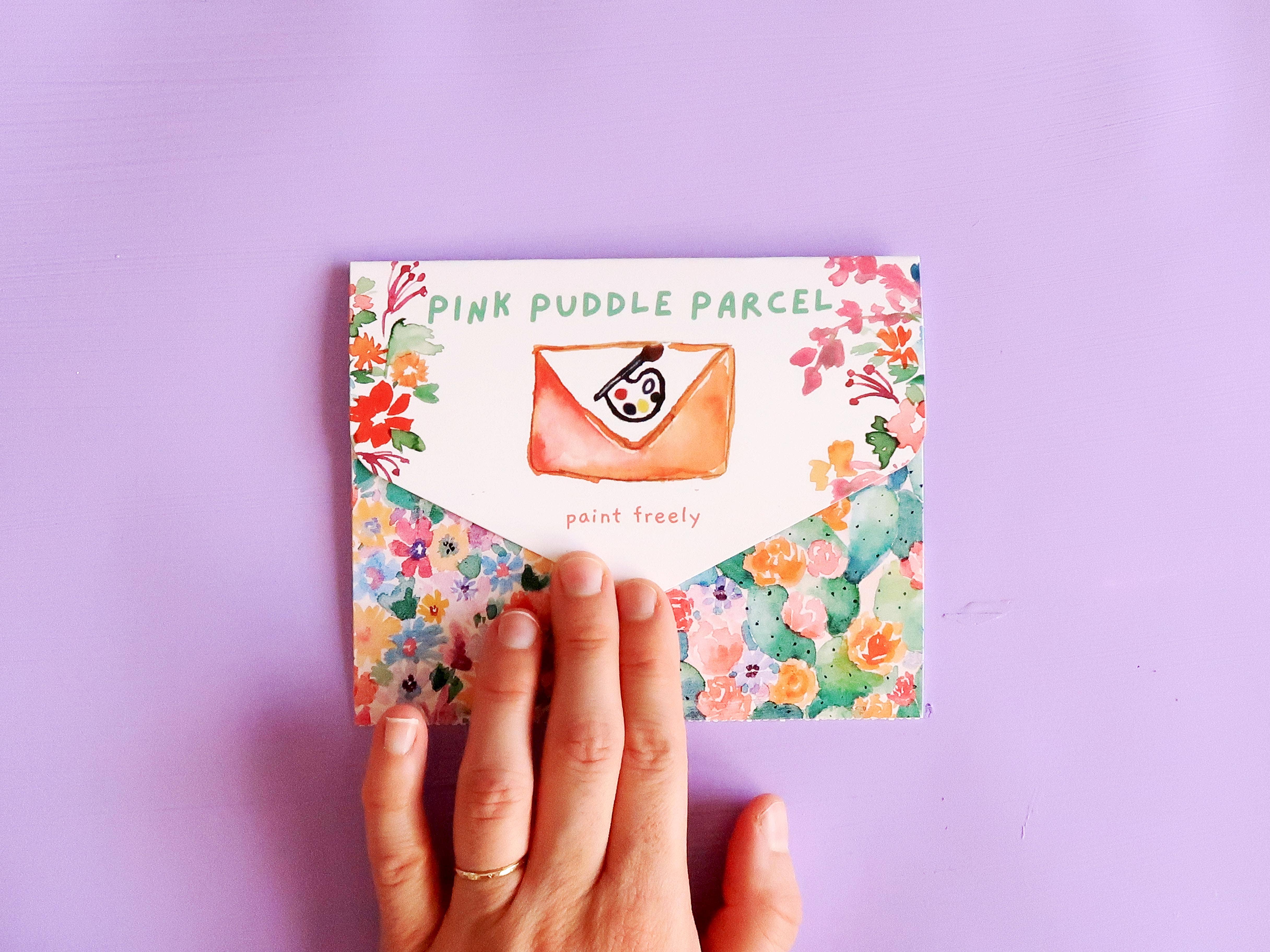 Pink Puddle Studio – wholesale DIY craft kit – Cactus Desert Landscape Watercolor Paint by Number DIY Kit6