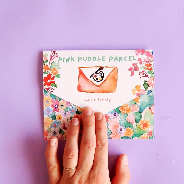 Pink Puddle Studio - Wholesale DIY Craft Kit - Cactus Desert Landscape Watercolor Paint by Number DIY Kit6