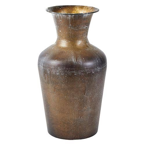 Angle - Wholesale Vase - Brown Metal Hydria Vase