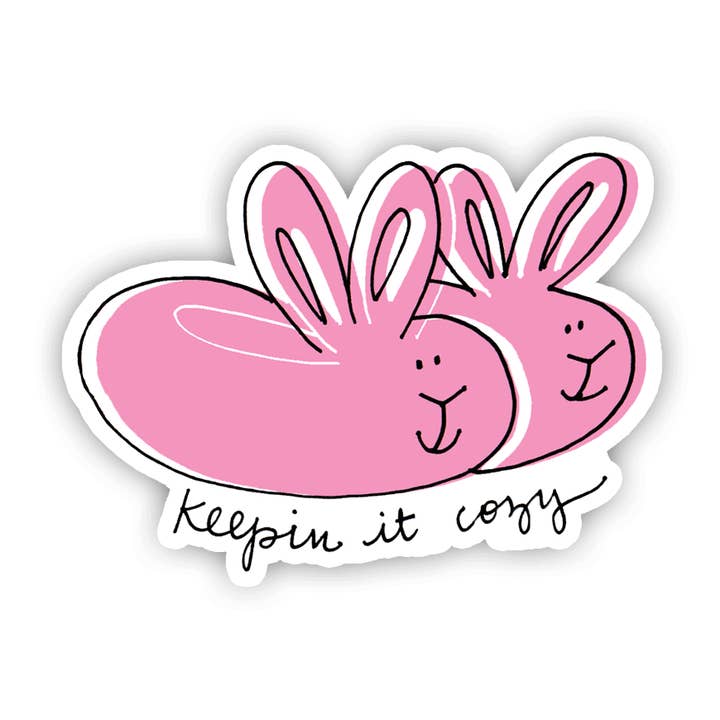 An Open Sketchbook - Wholesale Sticker - Keepin' It Cozy Bunny Slippers Sticker0