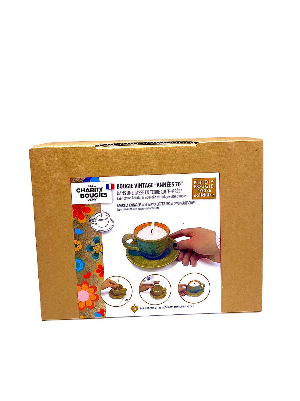 CHARITY BOUGIES DE NY - Wholesale DIY Craft Kit - Kit to create a vintage style candle in a cup1