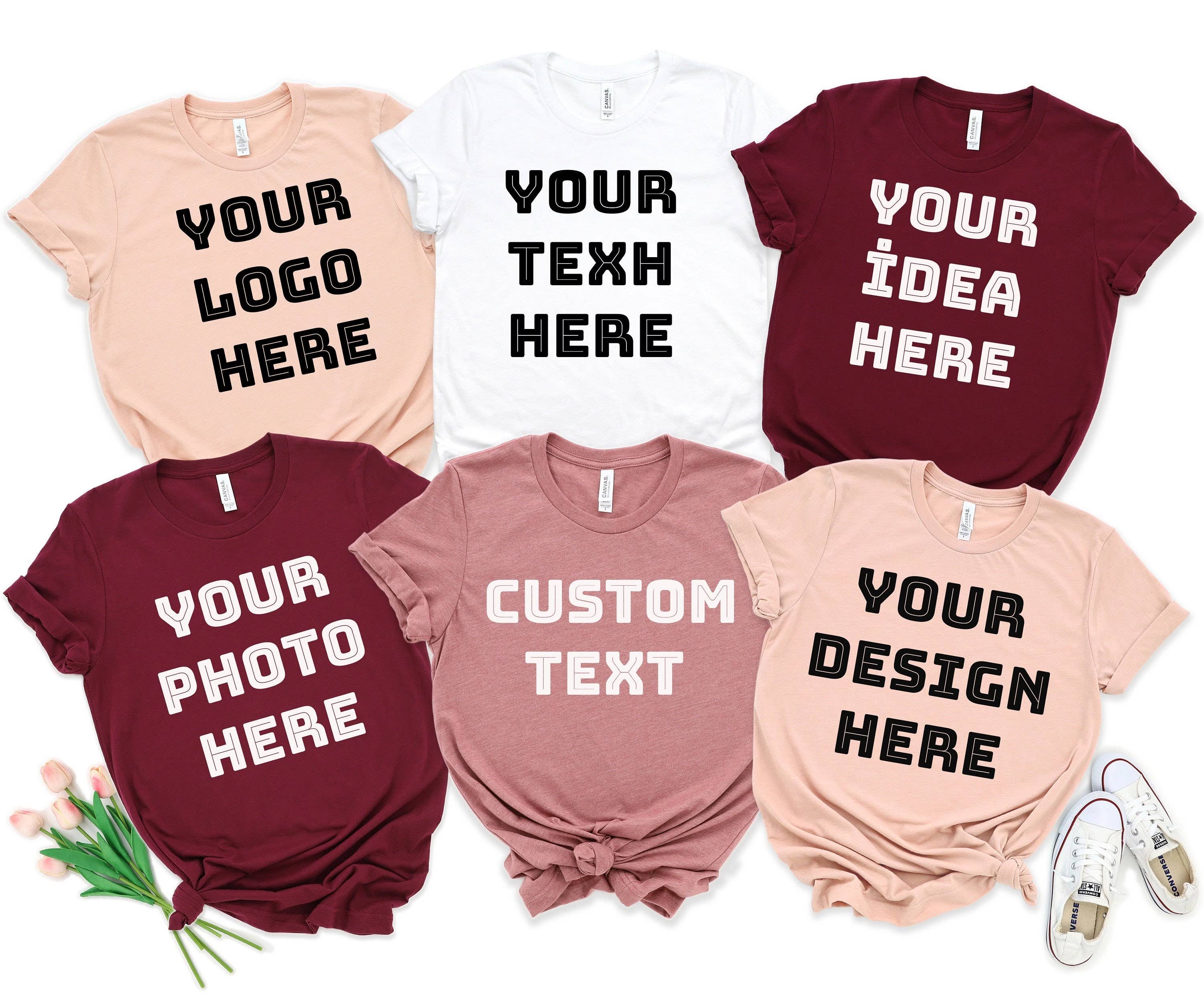 PrimestoreUS - Wholesale Screen Printed T-Shirt - Women's - Personalized Shirt, Add Your Own Text, Custom Logo Shirts0