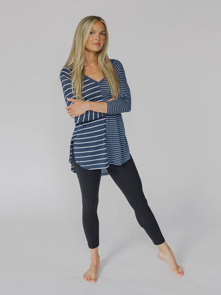 Breezy Manhnings Riscas Raglan por atacado de Summer Camp