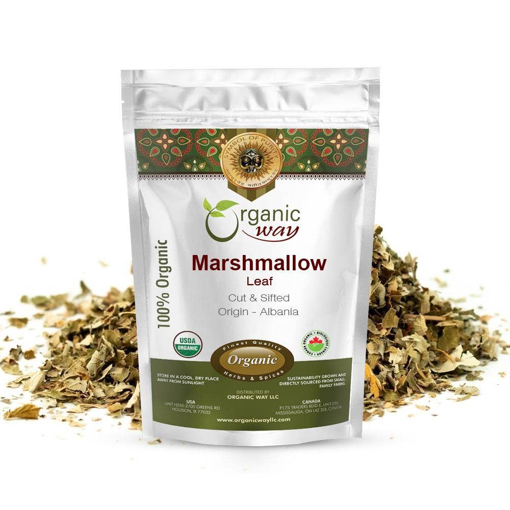 Organic Way LLC - Wholesale Herbs - Organic Marshmallow Leaf (Cut & Sifted)