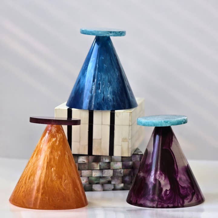 Gibb & Daan - Wholesale Vase - Handmade Multi Color Resin Flower Vases - Dry Flowers Pot