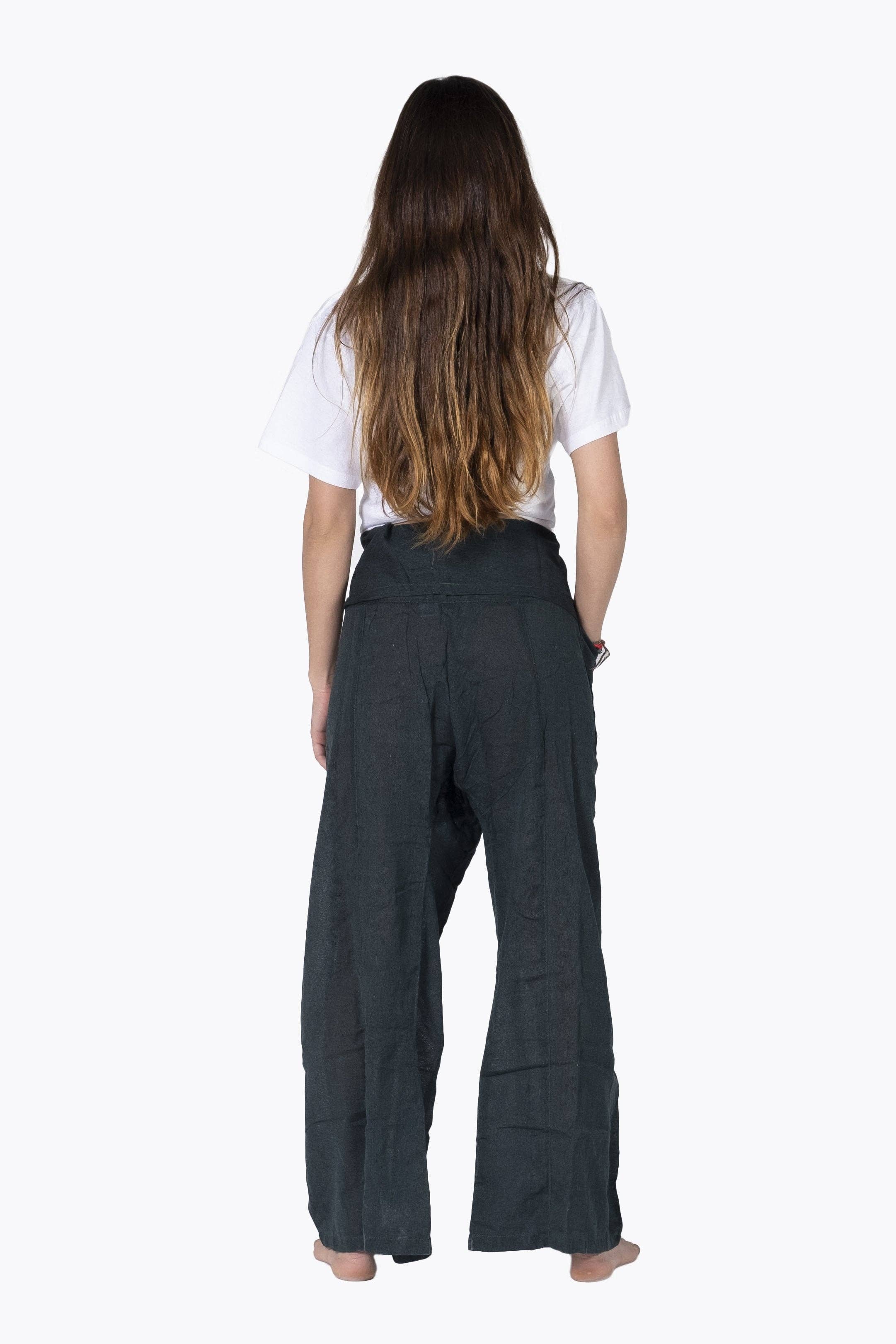 HimaOriginals - Venta al por mayor Pantalones - Mujer - Pantalón de algodón tailandés estilo pescador, boho hippie, ajuste relajado3