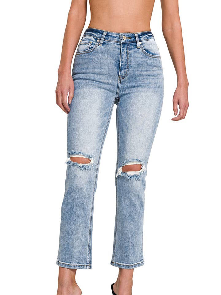 ..SC174375 Distressed Cropped Stretch Denim for engroshandel hos 42POPS