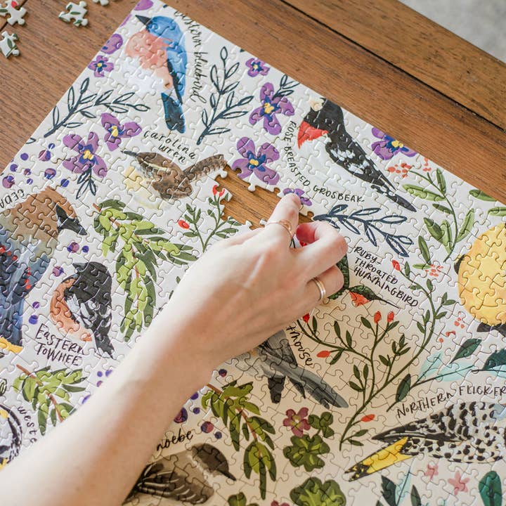 1canoe2 | One Canoe Two Paper Co. – Engroshandel Puslespil - Voksen – fjervildt venner - 1.000 brik fugl puslespil7