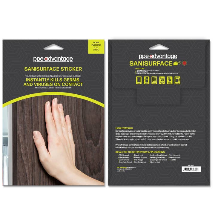 PPE Advantage - Vente Rubans adhésifs - Sanisurface® - Ruban autocollant antimicrobien sans germe6