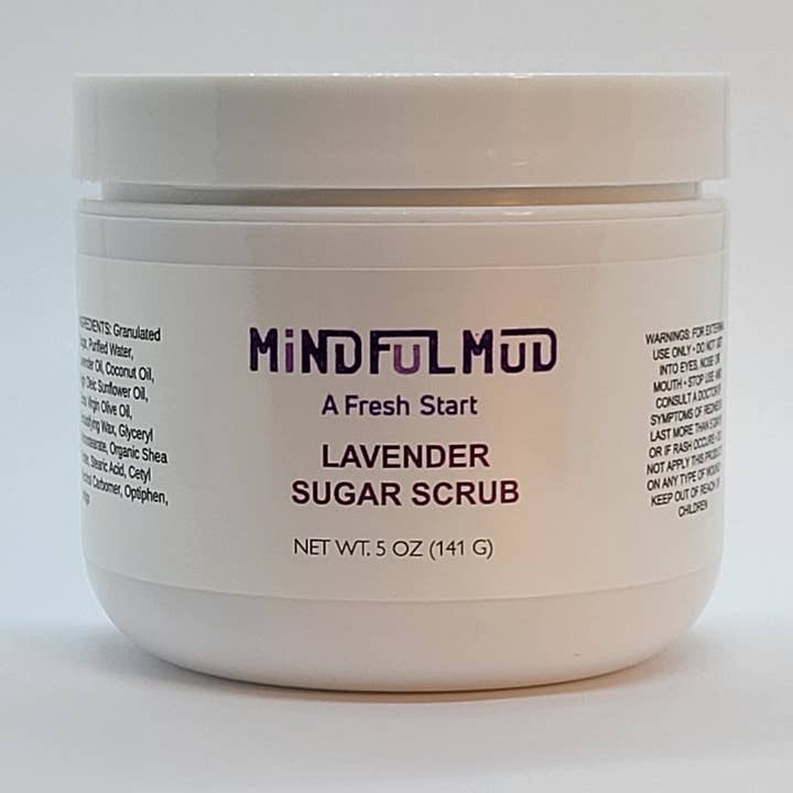Lavendel exfoliërende gezichtssuiker scrub voor wholesale door Mindful Mud